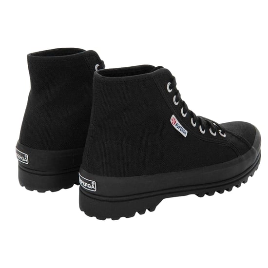 Superga Dames/Dames 2341 Alpina Canvas Hoge Top Schoenen (Zwart) - Image 2