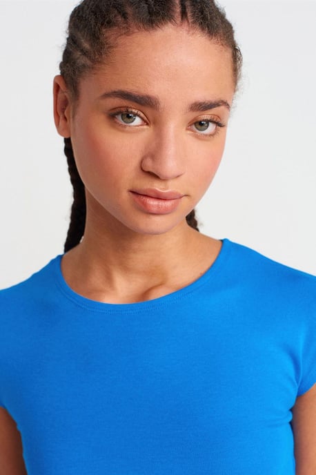 Slim Fit Crop Jersey Blouse - Image 3