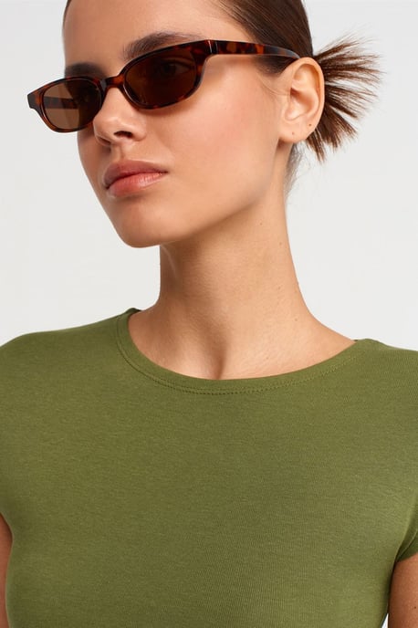 Slim Fit Crop Jersey Blouse - Image 4