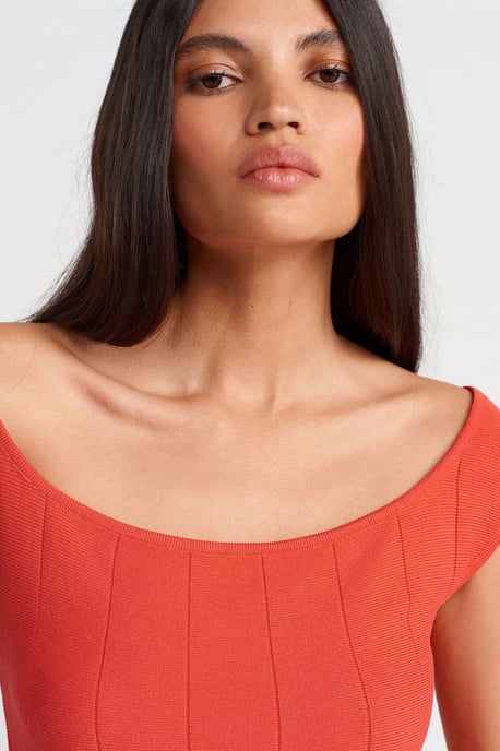 Getailleerde Geribde Peplum Blouse - Image 3