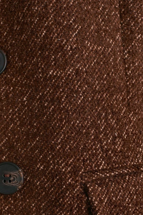 Getextureerde Tweed Lange Overjas - Image 4
