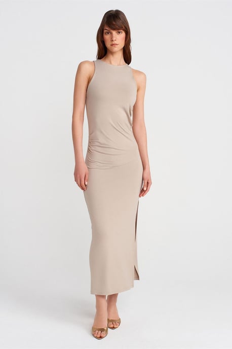 Mouwloze Bodycon Maxi-jurk met Split - Image 1