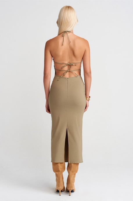 Halternekk Bodycon Midi-jurk - Image 2