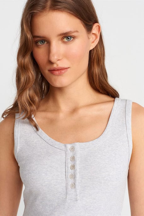 Gestreepte Midi Bodycon Jurk Met Knopen - Image 4