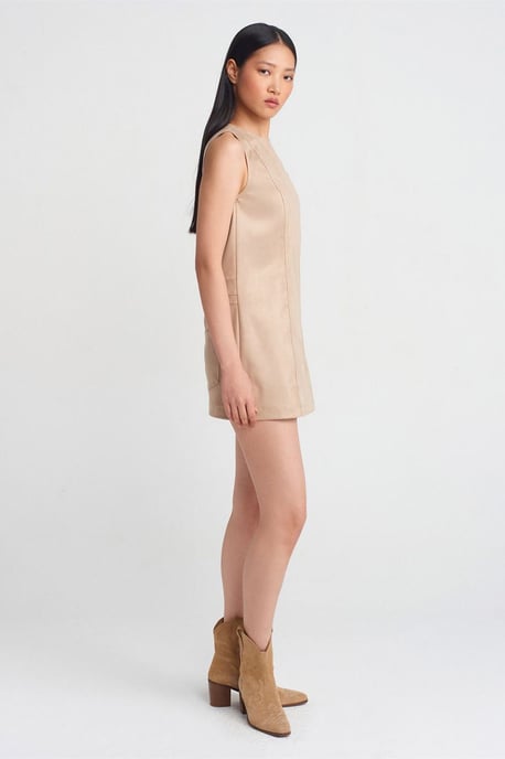 Mouwloze Faux Leather Mini-jurk - Image 3