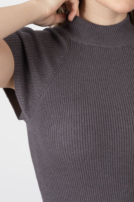 Gebreide Hoogsluitende Midi Casual Jurk - Image 5