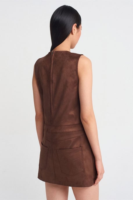 Mouwloze Faux Leather Mini-jurk - Image 2
