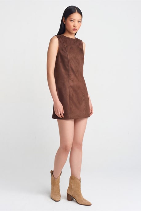 Mouwloze Faux Leather Mini-jurk - Image 3