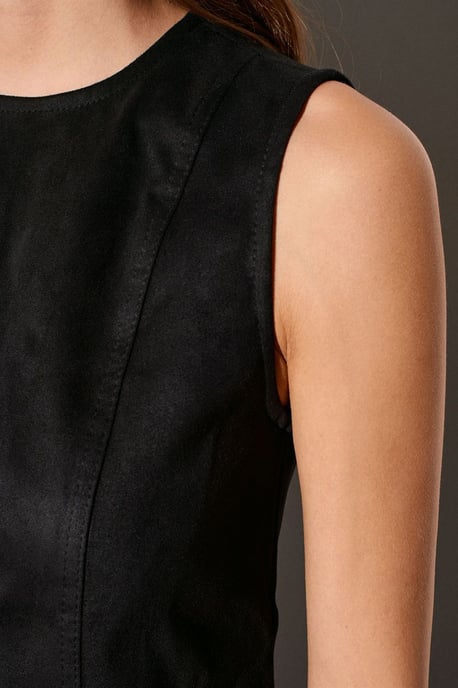Mouwloze Faux Leather Mini-jurk - Image 4