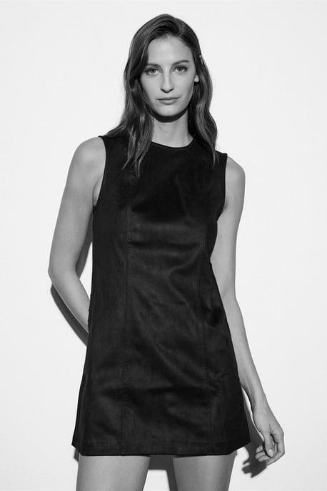 Mouwloze Faux Leather Mini-jurk - Image 5