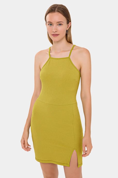 Mouwloze Halter-Neck Mini-jurk met Zijsplit - Image 2