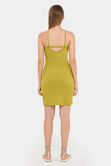 Mouwloze Halter-Neck Mini-jurk met Zijsplit - Image 4