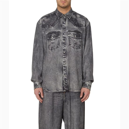 Diesel Heren Gils Denim Overhemd (Zwart/Grijs) - Image 1