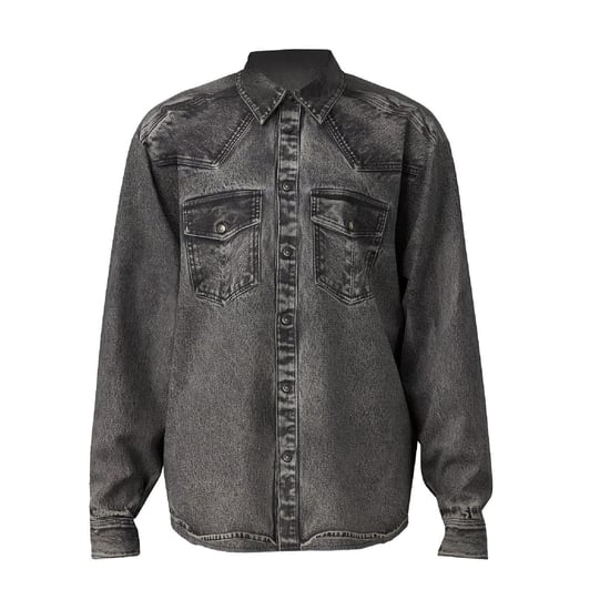 Diesel Heren Gils Denim Overhemd (Zwart/Grijs) - Image 2
