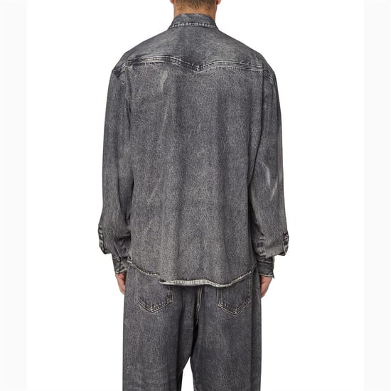 Diesel Heren Gils Denim Overhemd (Zwart/Grijs) - Image 5