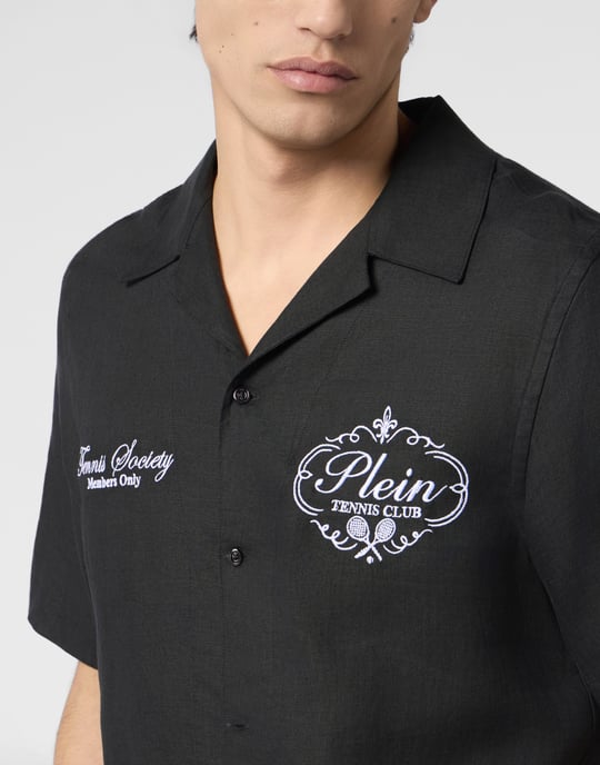 Linen Bowling Shirt Tennis Club - Image 3
