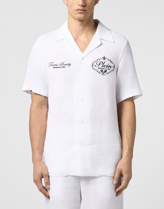 Linen Bowling Shirt Tennis Club - Image 2