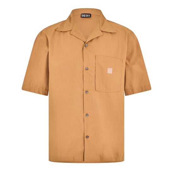 Diesel Heren Cubaans Nek Regular Overhemd (Bruin) - Image 2