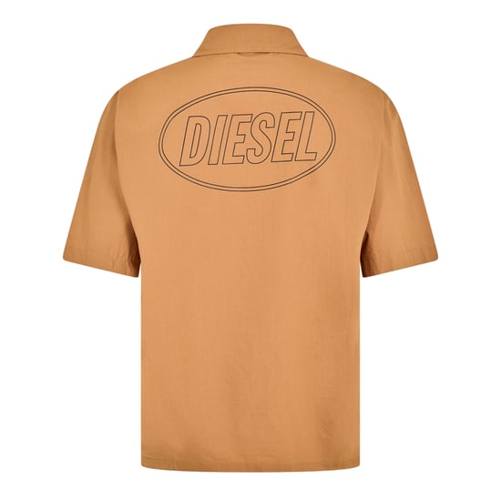 Diesel Heren Cubaans Nek Regular Overhemd (Bruin) - Image 3