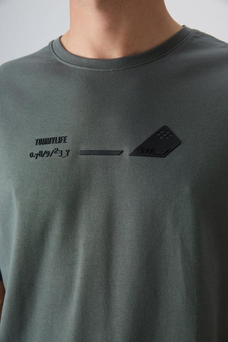 Oversized Katoen-Polyester Crew Neck T-Shirt - Image 2