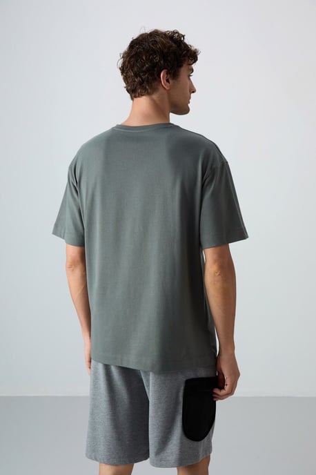 Oversized Katoen-Polyester Crew Neck T-Shirt - Image 5