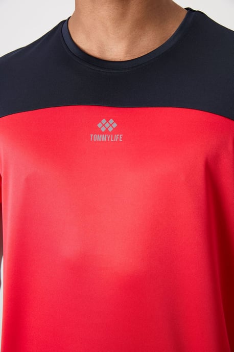 Heren T-shirt met kleurafwisseling en ronde hals - Image 3