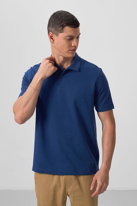 Heren Katoen Elastan Polo T-Shirt - Image 5
