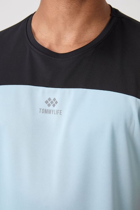 Heren T-shirt met kleurafwisseling en ronde hals - Image 3