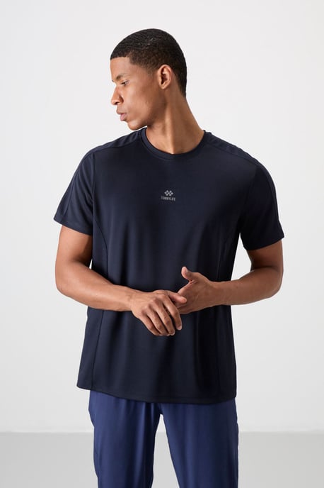 Heren Effen Crew Neck Korte Mouw T-Shirt - Image 4