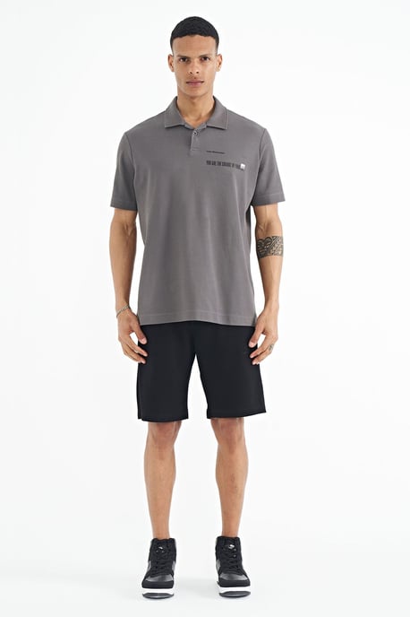 Heren Katoenen Polo T-Shirt Met Tekstprint - Image 2