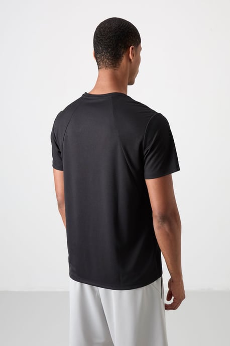 Heren Effen Polyester Ronde Hals T-shirt - Image 6