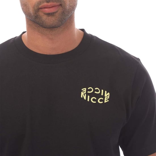 Nicce Heren Tanetta Katoen Regular T-shirt (Zwart) - Image 3