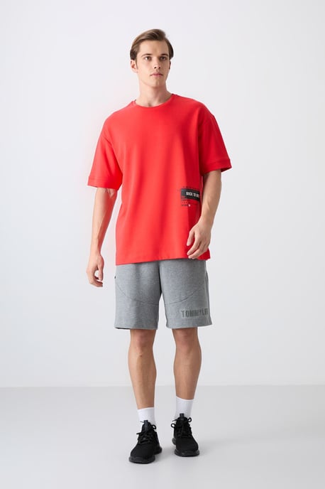Overz nde Katoenmix Crew Neck T-Shirt - Image 2