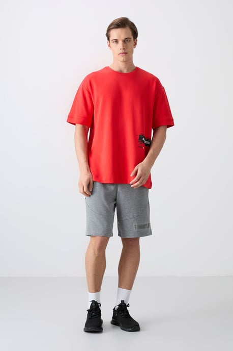 Overz nde Katoenmix Crew Neck T-Shirt - Image 4