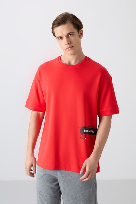 Overz nde Katoenmix Crew Neck T-Shirt - Image 5