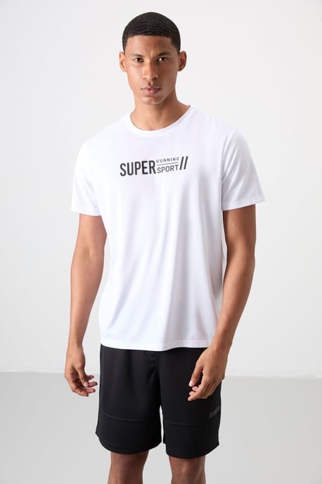 Heren Gedrukt Crew Neck T-Shirt - Image 4