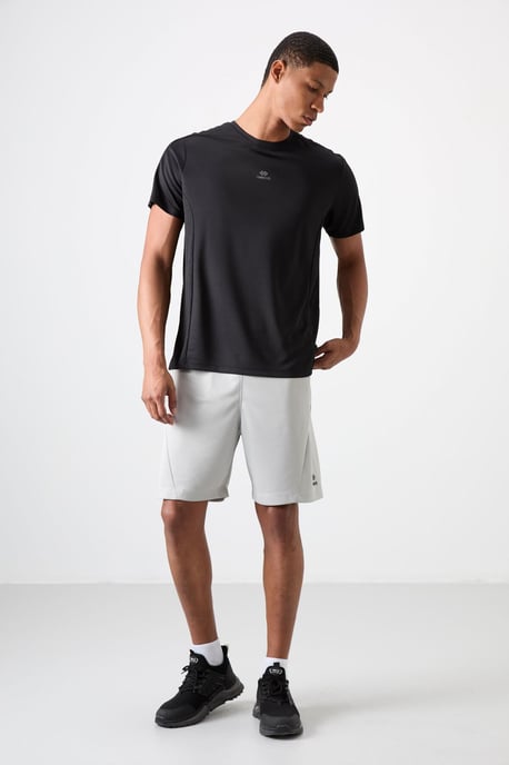 Heren Effen Crew Neck Korte Mouwen T-Shirt - Image 2