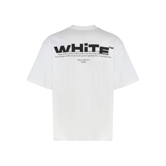 Off White Heren Shred Skater T-Shirt (Wit, Zwart) - Image 2