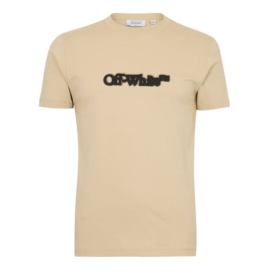 Off White Heren Spray Logo Regular T-Shirt (Bruin/zwart) - Image 1