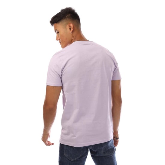 Weekend Offender Heren T-shirt Bridgetown, effen met logo, normale pasvorm (Lila) - Image 2