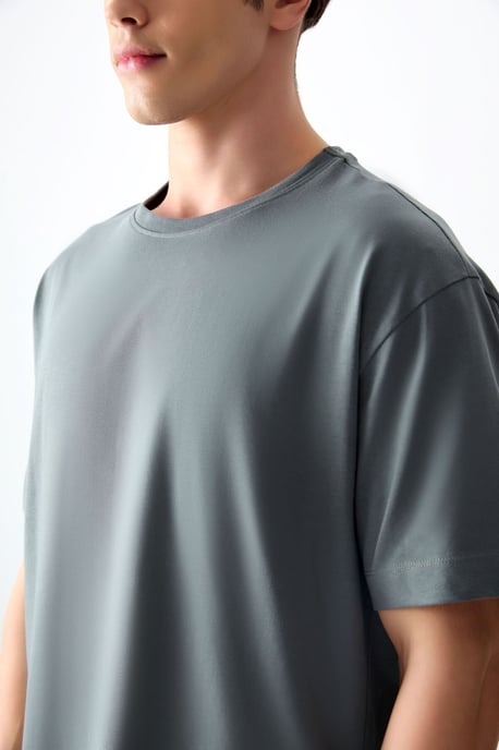 Oversized Katoenen Crew Neck T-Shirt - Image 4