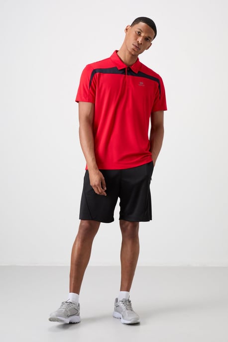 Heren Kleurblok Polo T-Shirt - Image 2