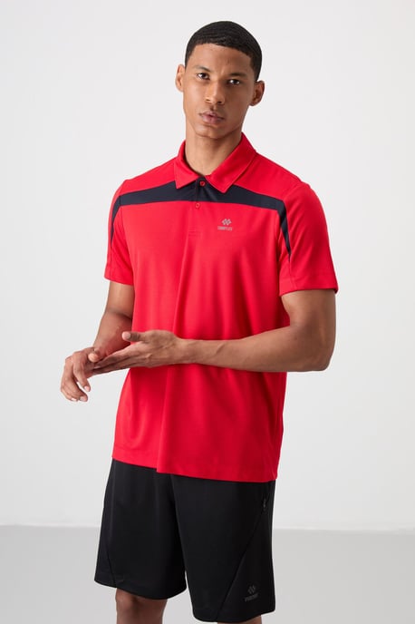 Heren Kleurblok Polo T-Shirt - Image 4