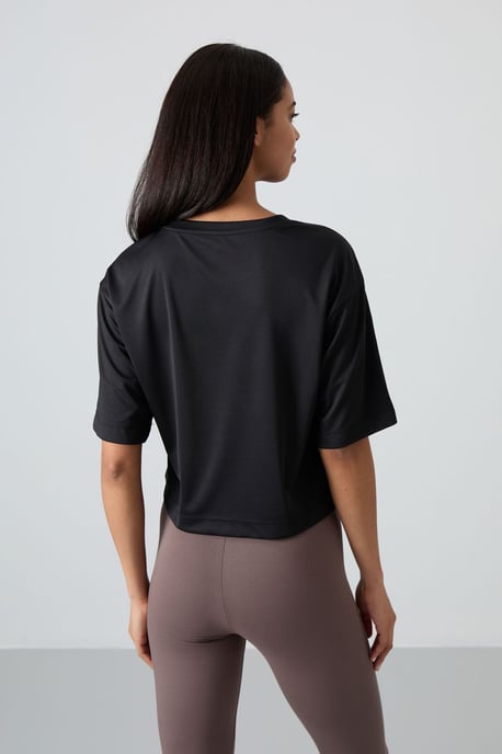 Overmaatse Polyester Crew Neck T-Shirt Met Pocket - Image 5