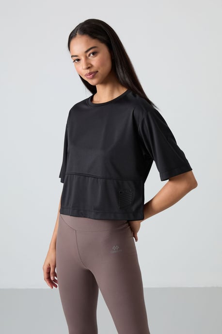 Overmaatse Polyester Crew Neck T-Shirt Met Pocket - Image 6
