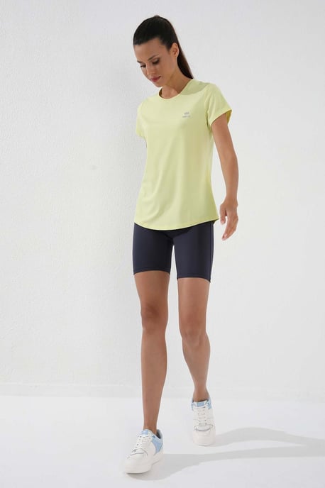 Dames Effen Korte Mouwen Rondhals T-Shirt - Image 4
