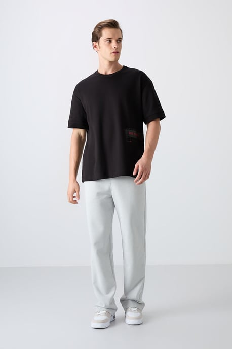 Oversized Katoenmix Crewneck T-Shirt - Image 2