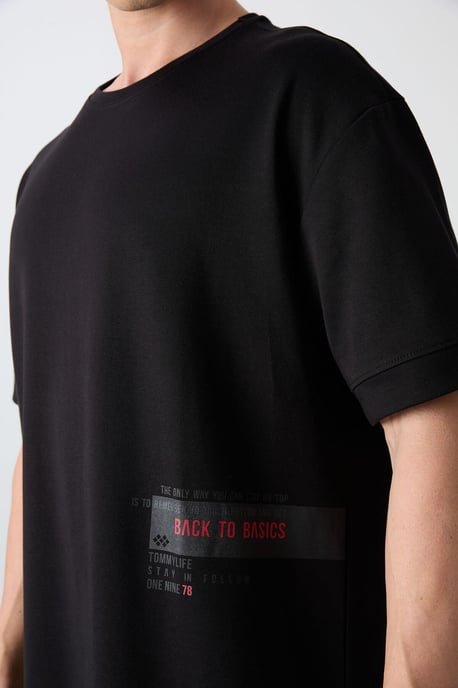 Oversized Katoenmix Crewneck T-Shirt - Image 3
