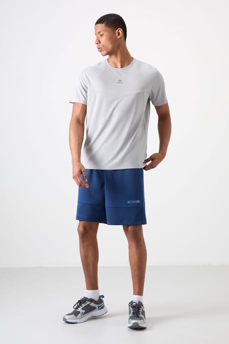 Heren Effen Polyester Ronde Hals T-shirt - Image 4