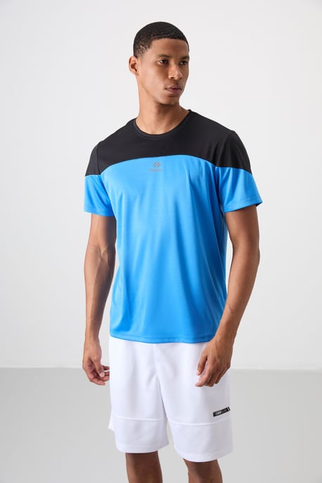 Heren T-shirt met kleurblokken en ronde hals - Image 1